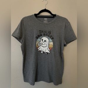 Halloween “This is boo sheet” T-shirt, fits like a womens small